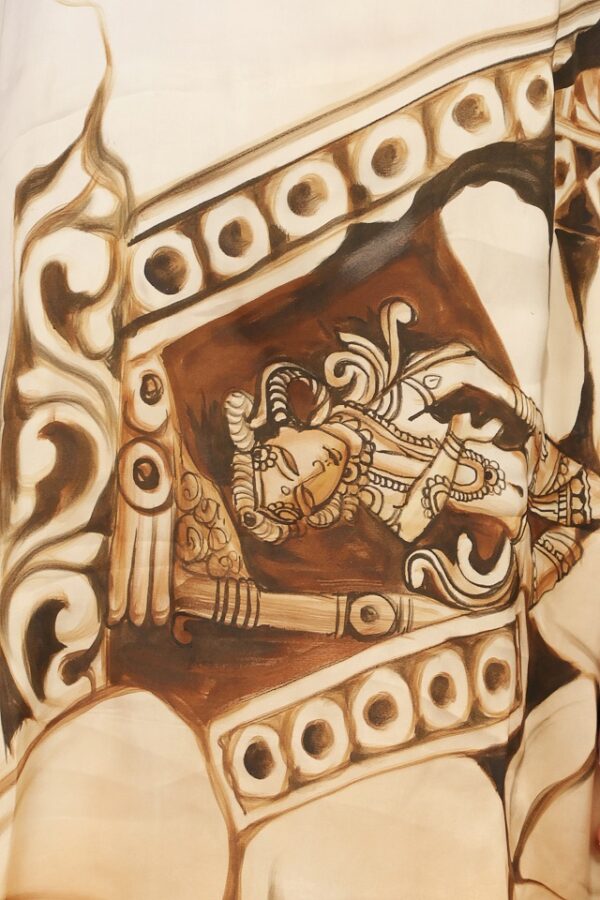 Khajuraho themed hand painted Short Kurta - Image 4