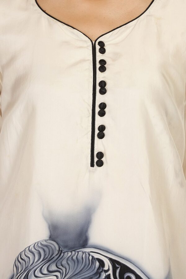 Buddha theme Hand Painted Kurta - Image 5