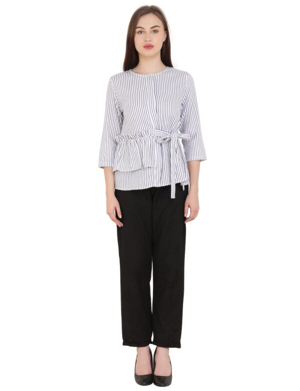 Striped Formal Top - Image 3