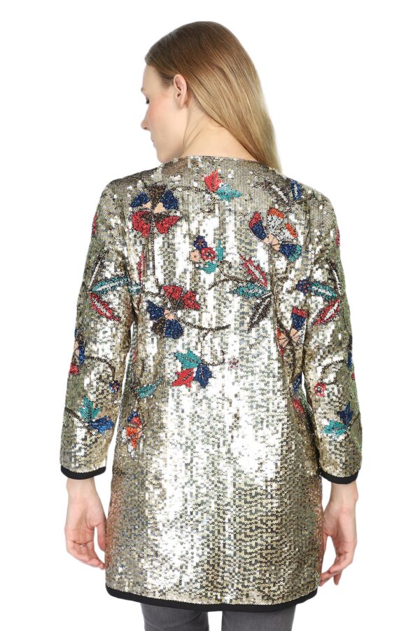 Hand Embroidered Sequins jacket - Image 4