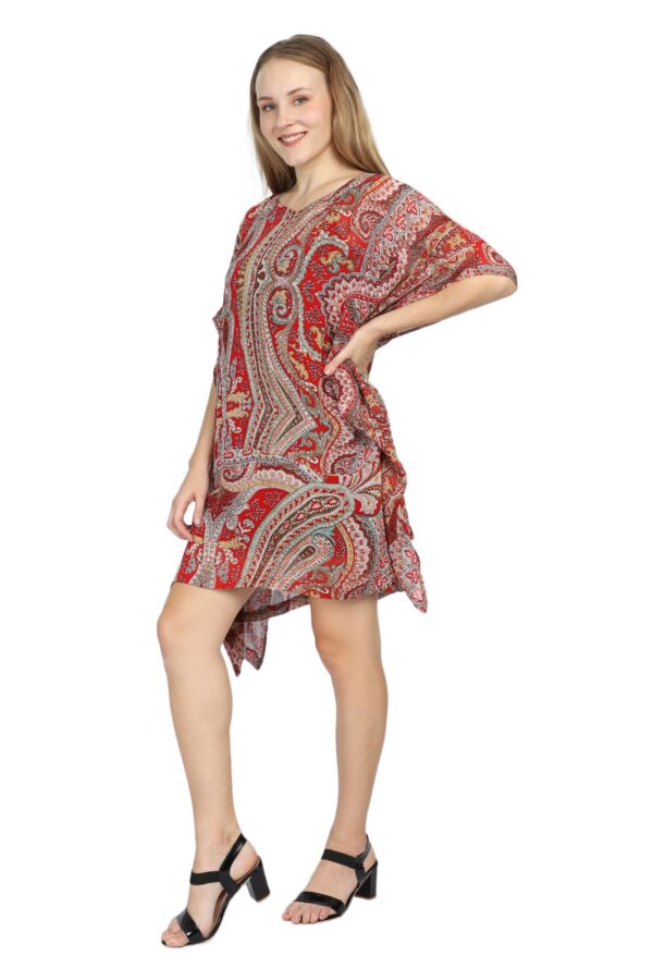 Red Paisley Summer Kaftan - Image 3