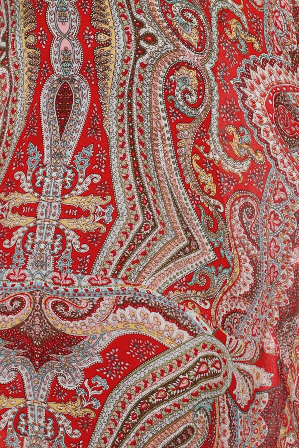 Red Paisley Summer Kaftan - Image 5