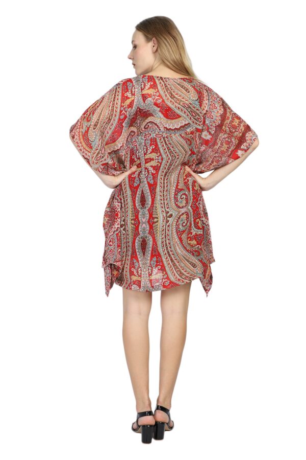 Red Paisley Summer Kaftan - Image 6