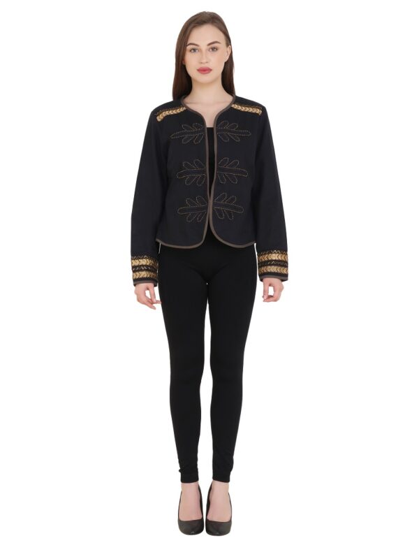 Canvas Blazer with embroidery - Image 5