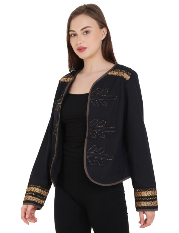 Canvas Blazer with embroidery - Image 3