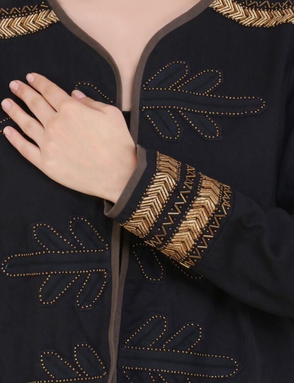 Canvas Blazer with embroidery - Image 4