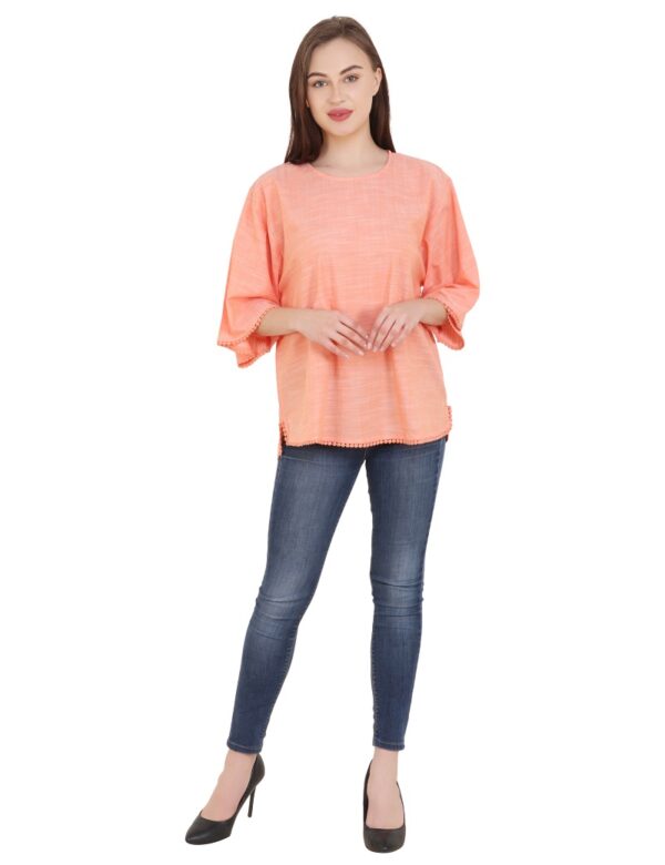 Peach Poncho Top - Image 4