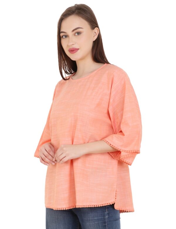 Peach Poncho Top - Image 3