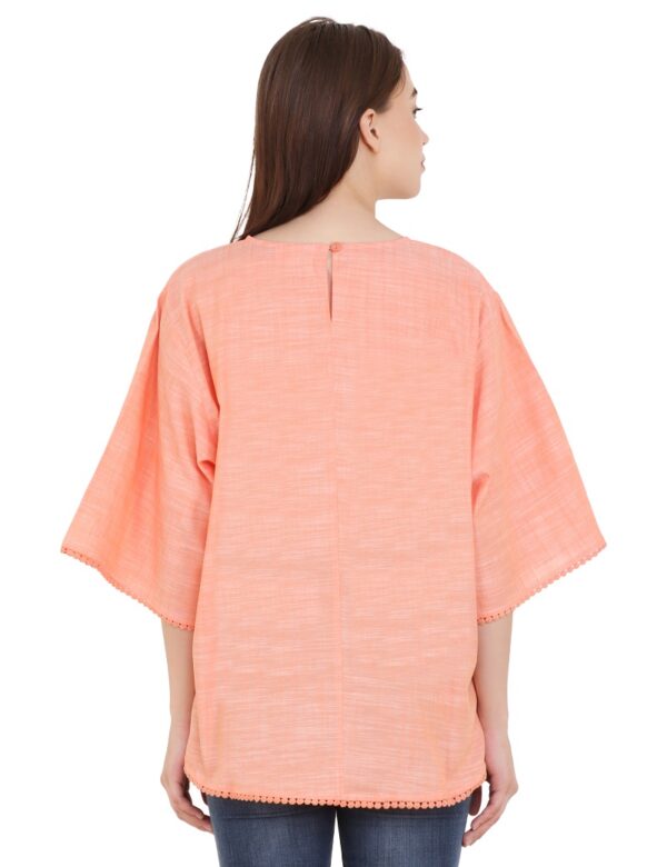 Peach Poncho Top - Image 6