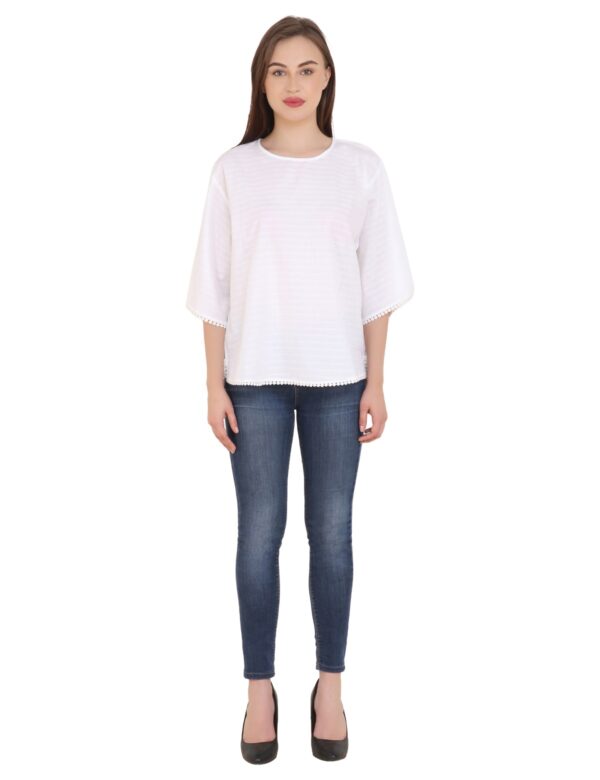 white Poncho Top - Image 4