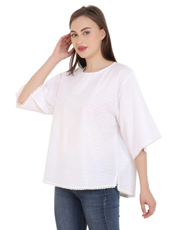 white Poncho Top - Image 3