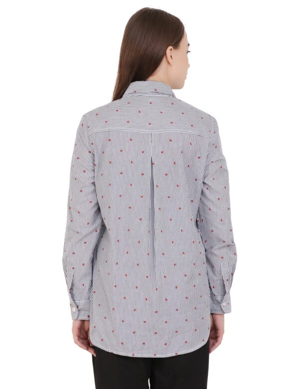 Stripes shirt in heart print - Image 5