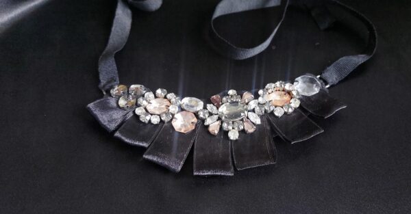 Statement Bib Necklace - Smoky - Image 3