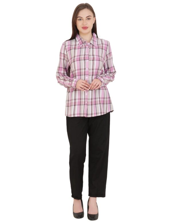 Pink Checks Shirt - Image 4