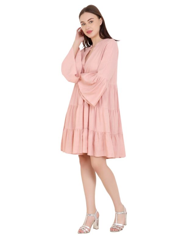 Plum Frill Dress - Image 3