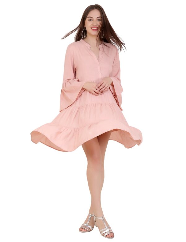 Plum Frill Dress - Image 4