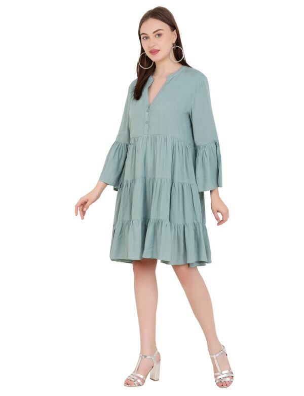 Sage Frill Dress - Image 3