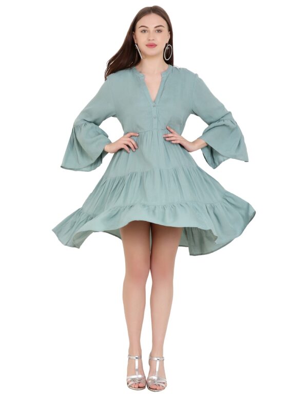 Sage Frill Dress - Image 4