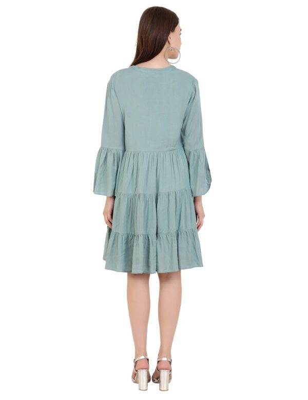 Sage Frill Dress - Image 6