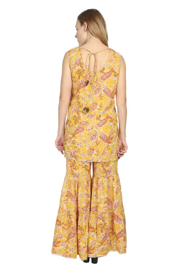 Floral Sharara with Gota - Image 6