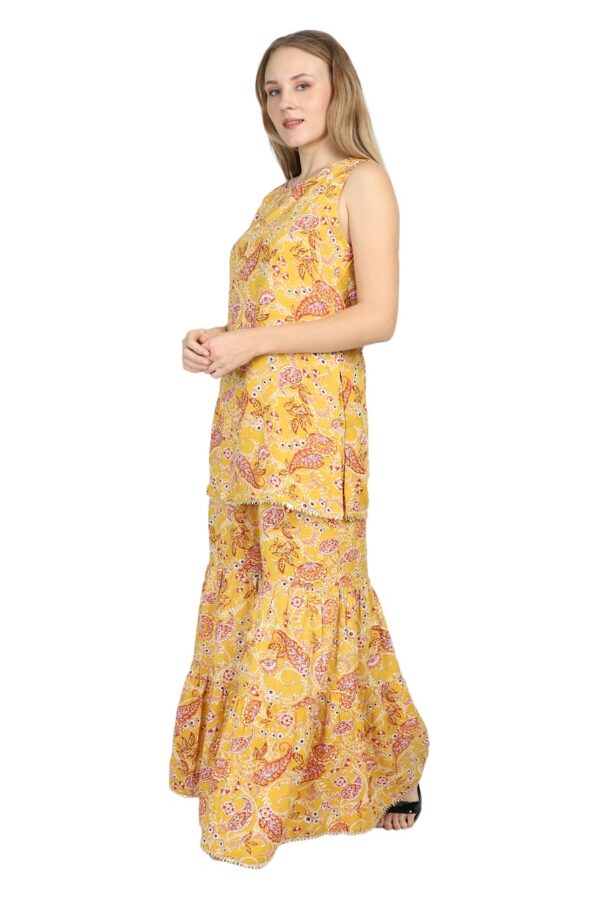 Floral Sharara with Gota - Image 3