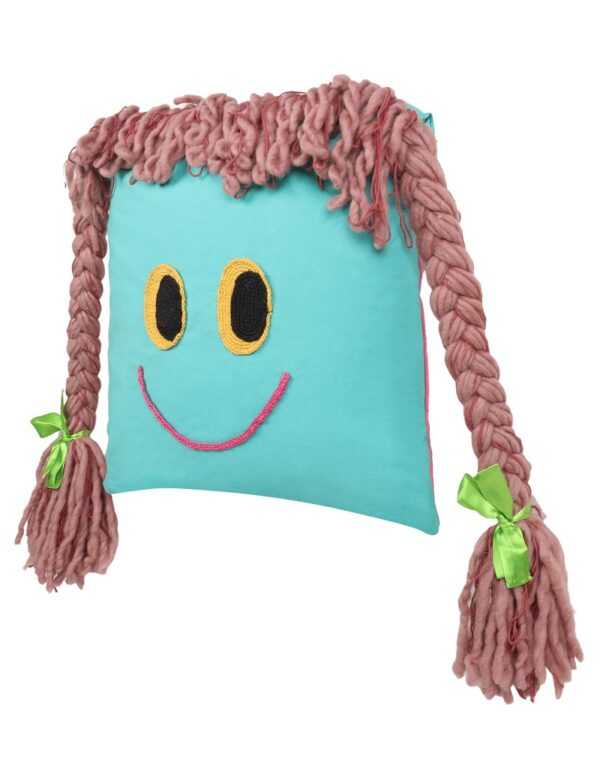 Kids Doll Cushion Green - Image 3