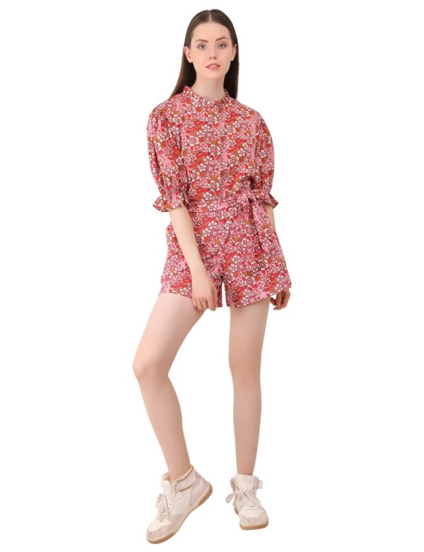 Red Floral Jumpsuit - Image 3