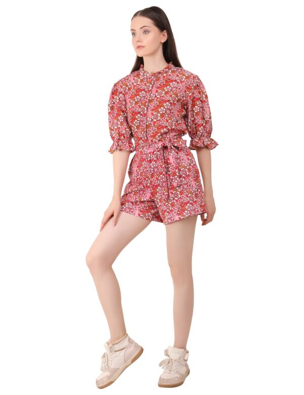 Red Floral Jumpsuit - Image 4
