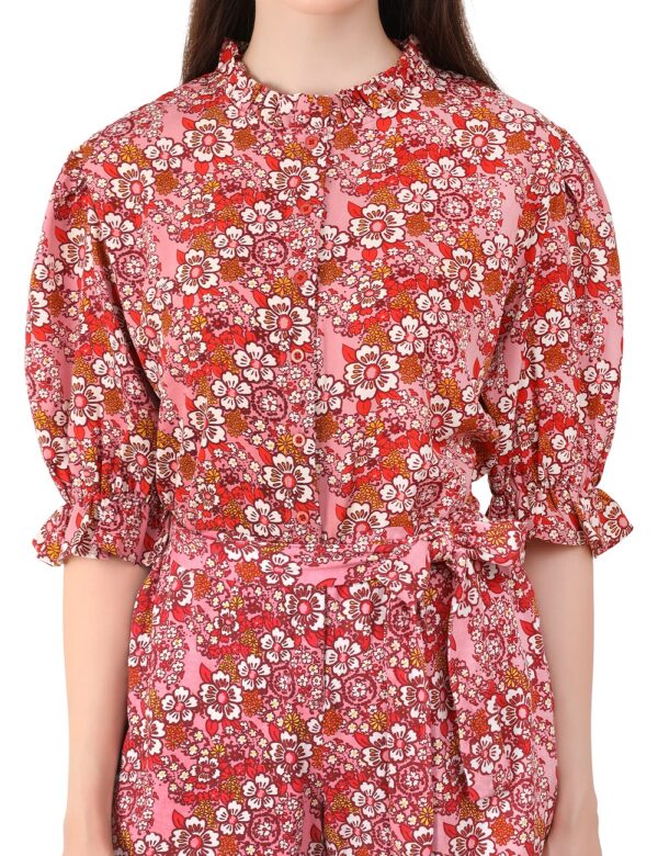 Red Floral Jumpsuit - Image 6