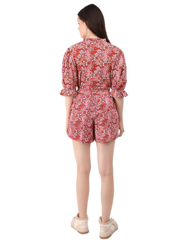 Red Floral Jumpsuit - Image 7