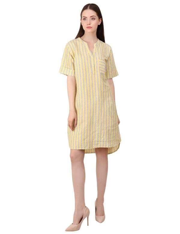 Linen Shift Dress - Image 3