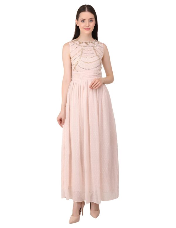 Pastel embroidered Gown - Image 4