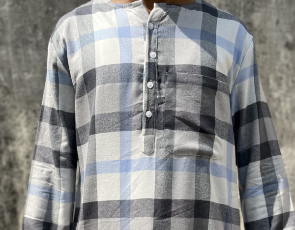 Blue and Grey Checks Kurta